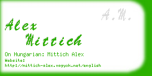 alex mittich business card